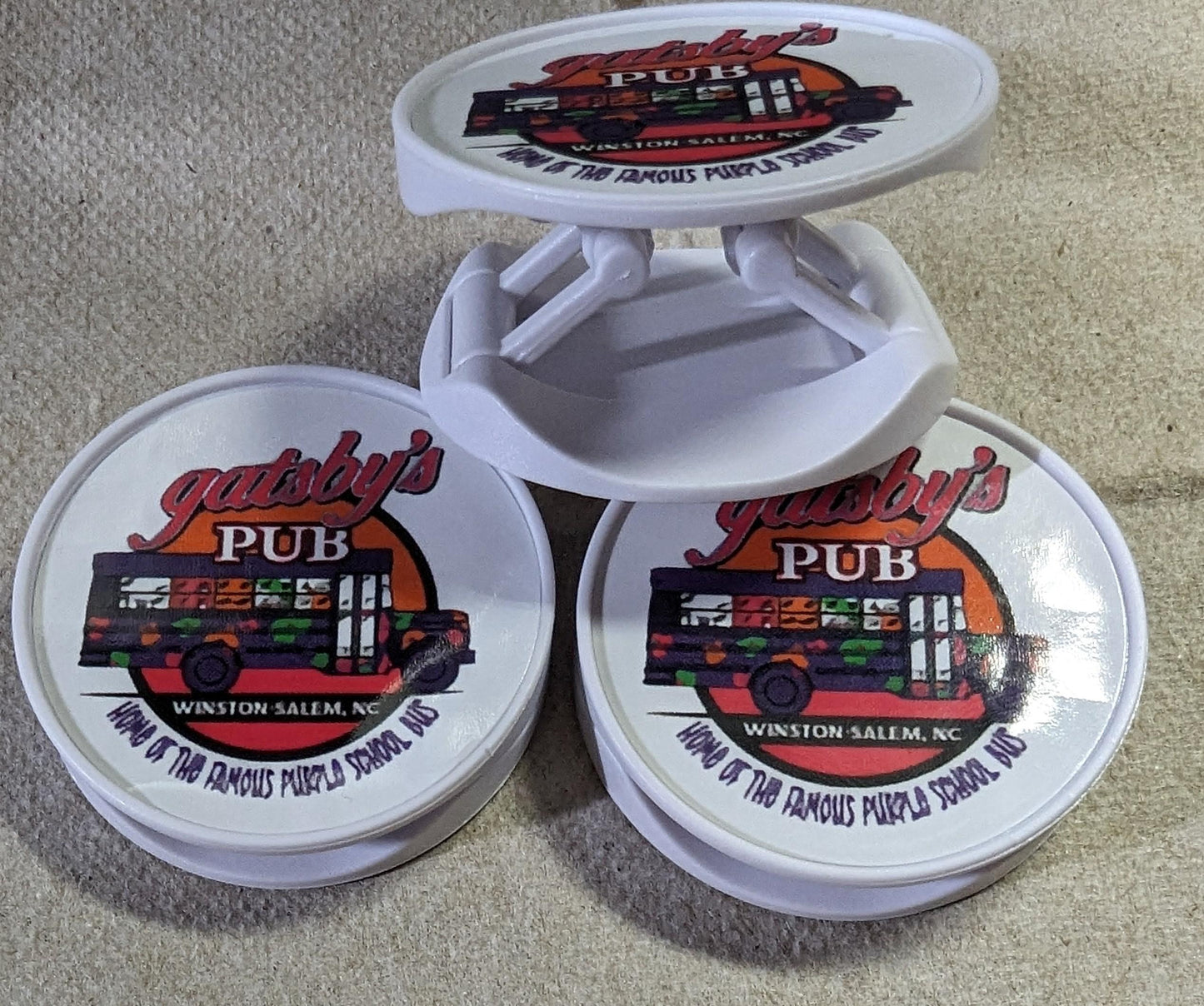 Cell Phone Pop Socket-Gatsby's Purple School Bus Logo