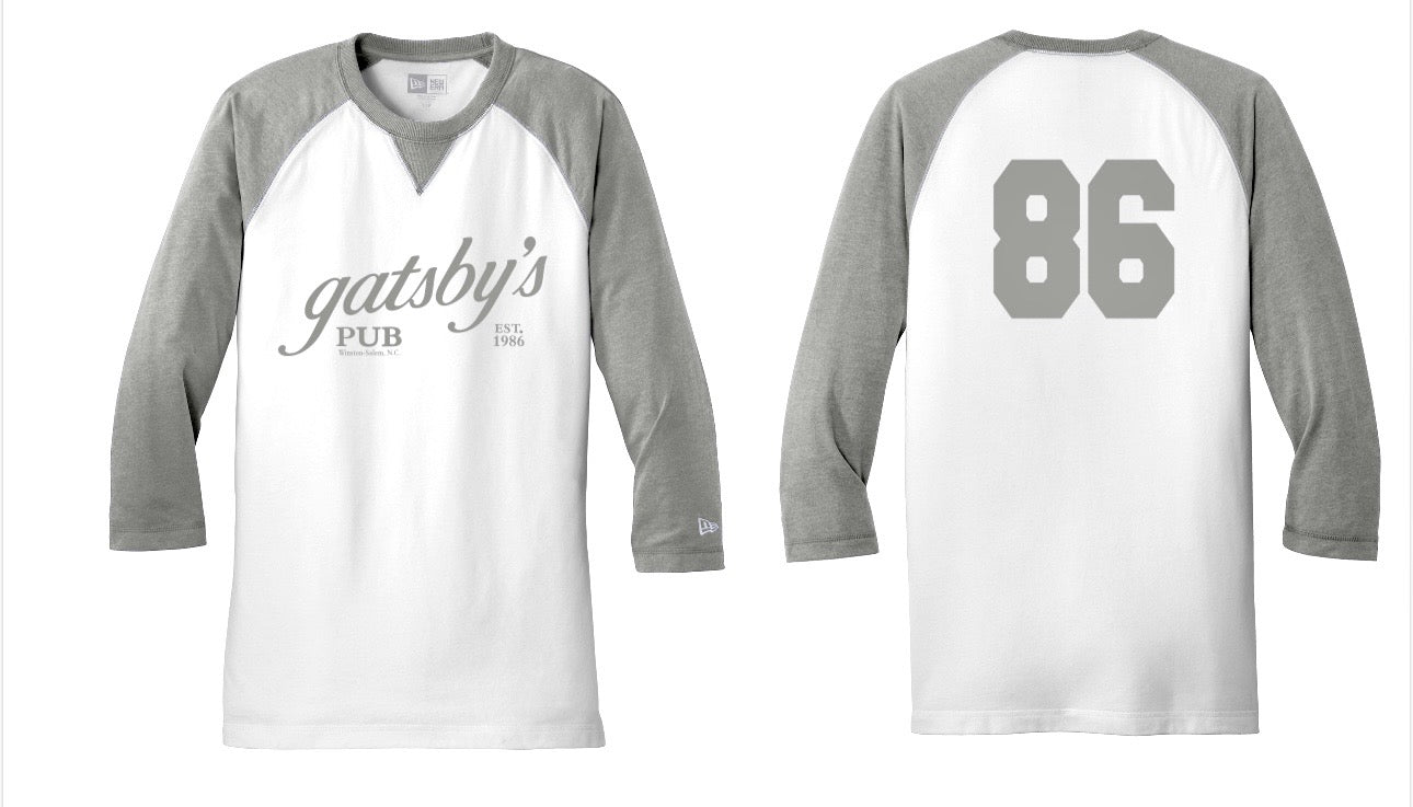 3/4 sleeve cotton baseball jersey