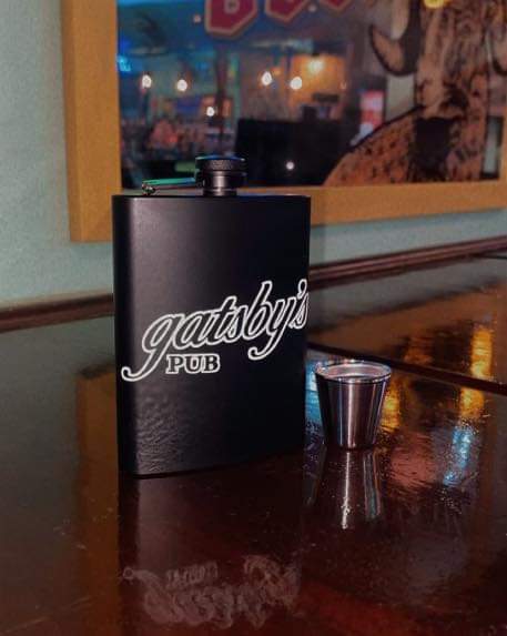 Stainless Steel Flask with Gatsby's Logo