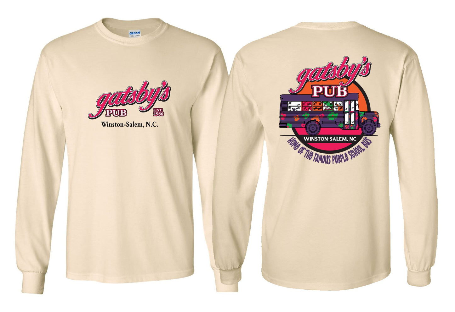 Long sleeve t-shirt  (Purple School Bus Logo)