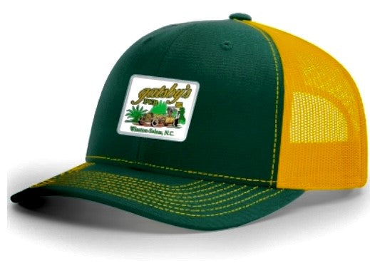 Trucker Hat (with Gatsby's Rolls-Royce logo Patch) GREEN ON GOLD